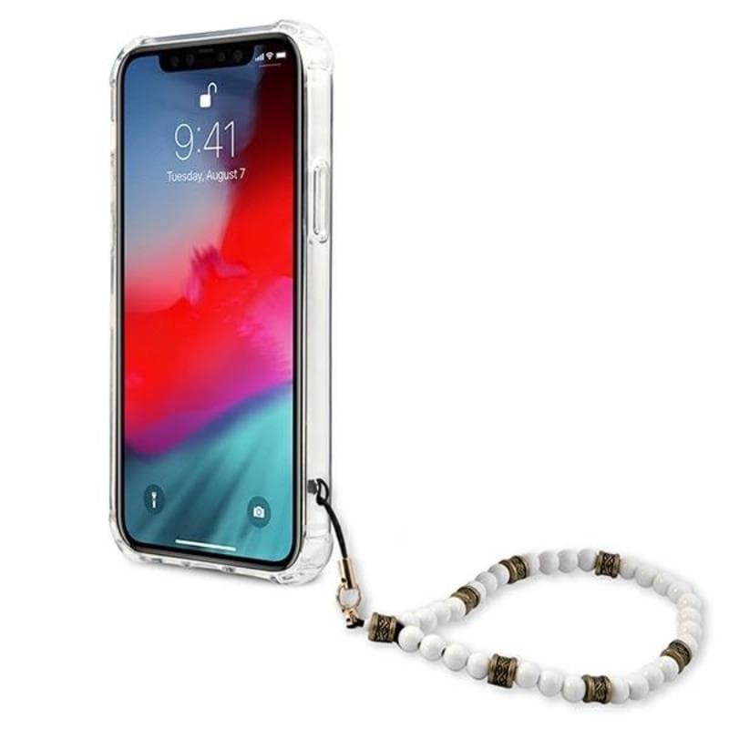 Guess White Pearl Strap - Case iPhone 12 Pro Max (Clear) 5