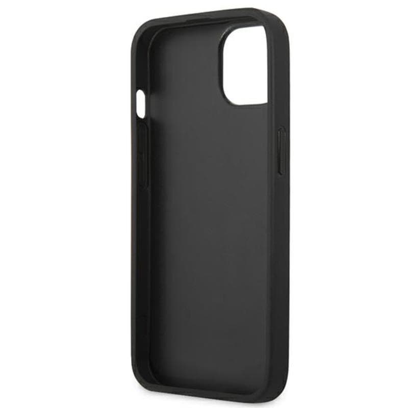 Guess Saffiano Metal Logo Stripes - Case for iPhone 13 mini (Grey) 7
