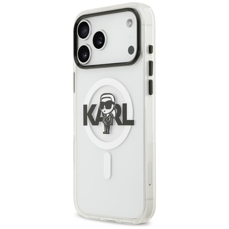 Karl Lagerfeld IML Karl Sketch Logo MagSafe - Case iPhone 17 Pro Max (Clear) 2