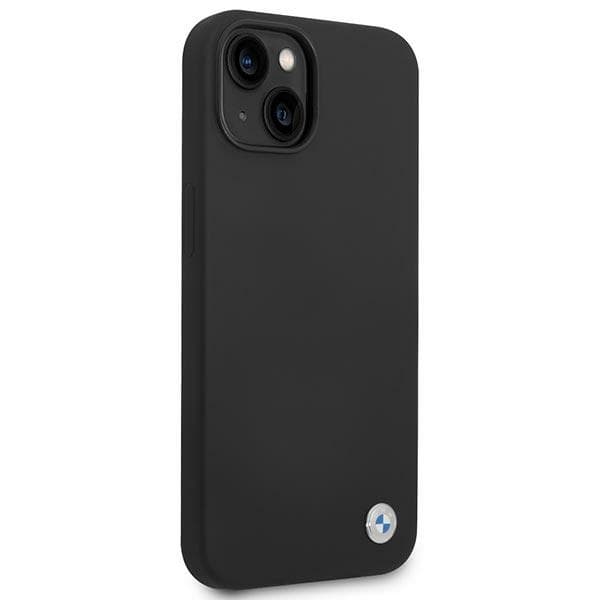 BMW Liquid Silicone Case Metal Logo for iPhone 14 Plus (Black) 4