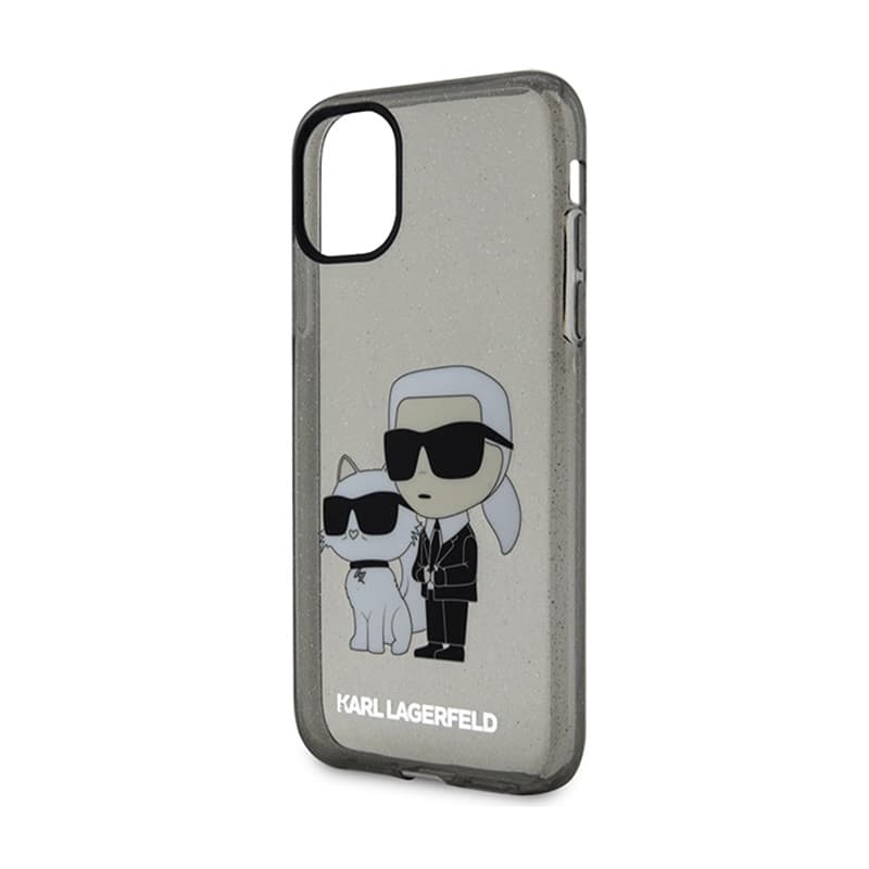 Karl Lagerfeld IML Glitter Karl & Choupette - iPhone 11 Case (black) 6