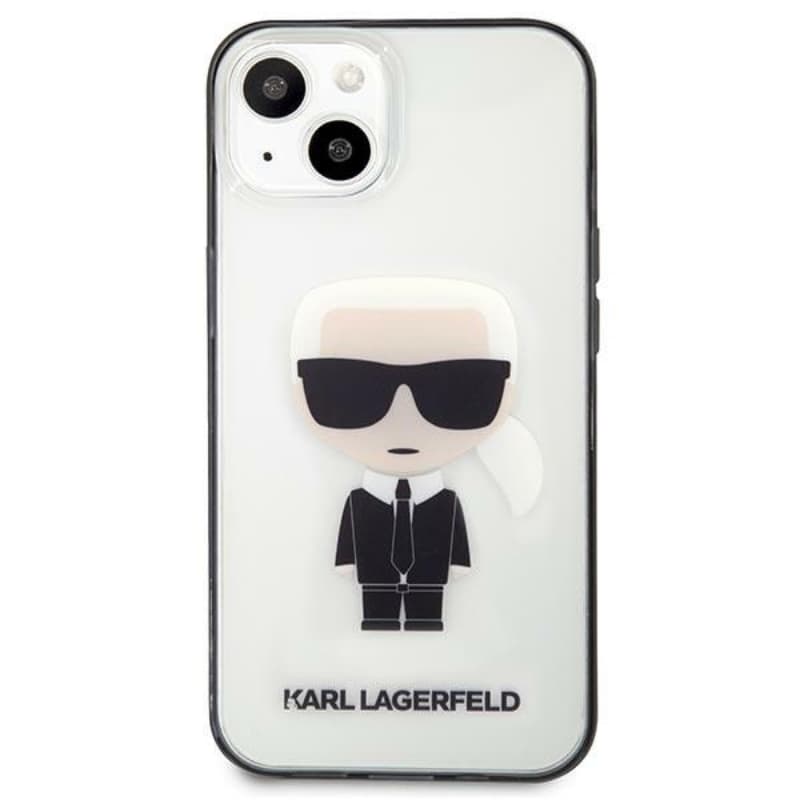 Karl Lagerfeld Ikonik Karl - Case for iPhone 13 mini (Transparent / Black Frame) 3