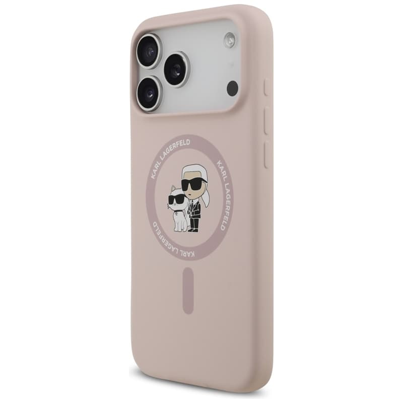 Karl Lagerfeld Silicone Karl & Choupette Ring MagSafe - Case iPhone 17 Pro Max (pink) 2
