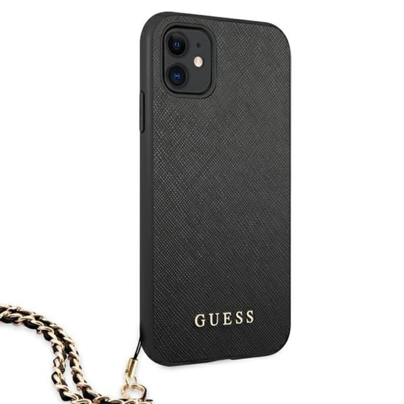 Guess Saffiano Chain - iPhone 11 Case (Black) 4