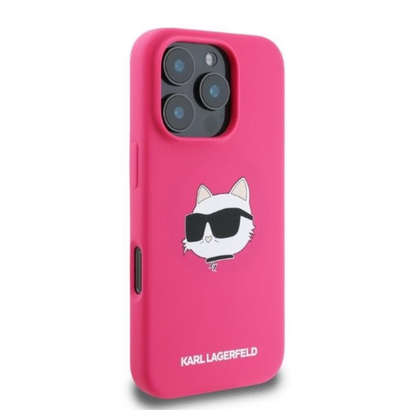 Karl Lagerfeld Silicone Choupette Head Print MagSafe - Case iPhone 16 Pro Max (fuchsia) 2