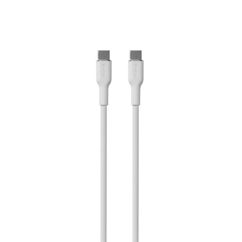 PURO ICON Soft Cable - Kabel USB-C do USB-C 1,5 m (White) 2
