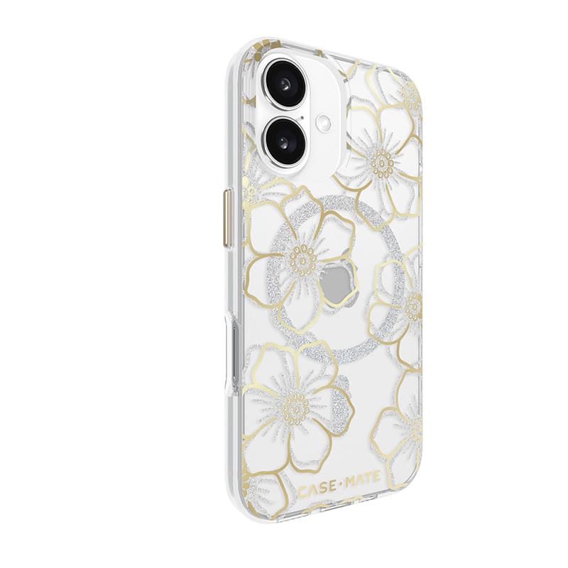 Case-Mate Floral Gems MagSafe - Case for iPhone 16 (Gold) 3