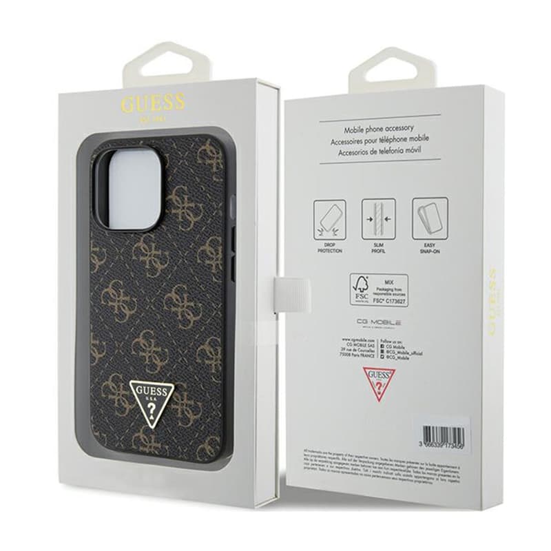 Guess 4G Triangle Metal Logo - Case for iPhone 14 Pro Max (black) 8