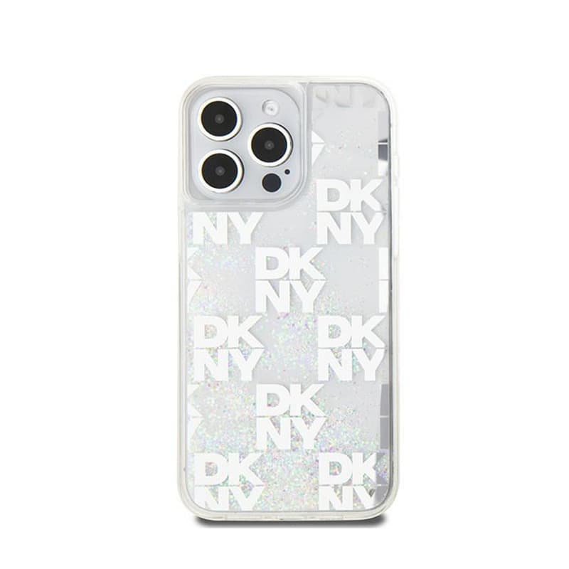 DKNY Liquid Glitter Multilogo - Case for iPhone 15 Pro Max (white) 3