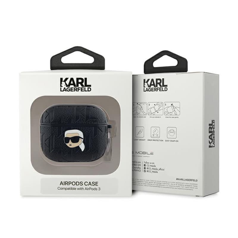 Karl Lagerfeld Monogram Karl Head - AirPods 3 Case (black) 3