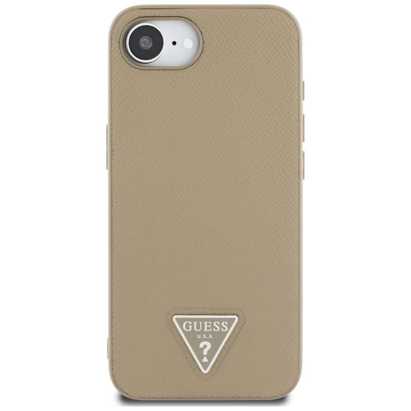 Guess Grained Triangle MagSafe - Case for iPhone 16e (brown) 3