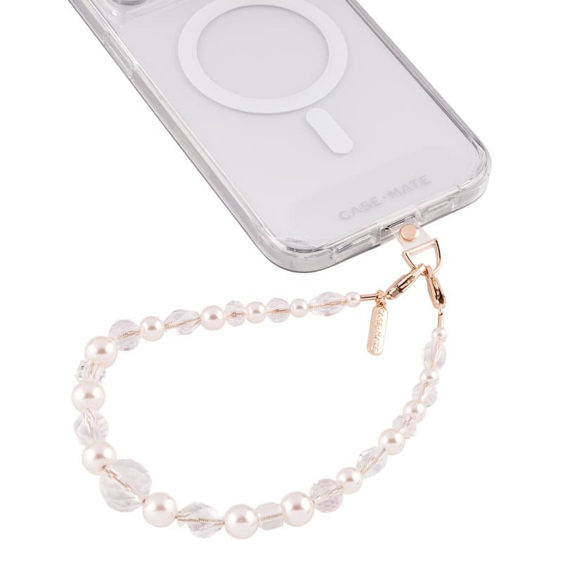 Case-Mate Beaded Phone Wristlet - Universal phone lanyard (Crystal Pearl) 2