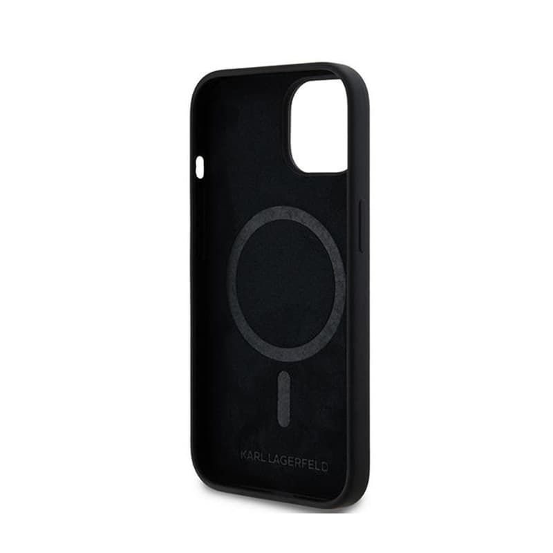 Karl Lagerfeld Silicone Karl & Choupette MagSafe - Case for iPhone 15 Plus / 14 Plus (Black) 7
