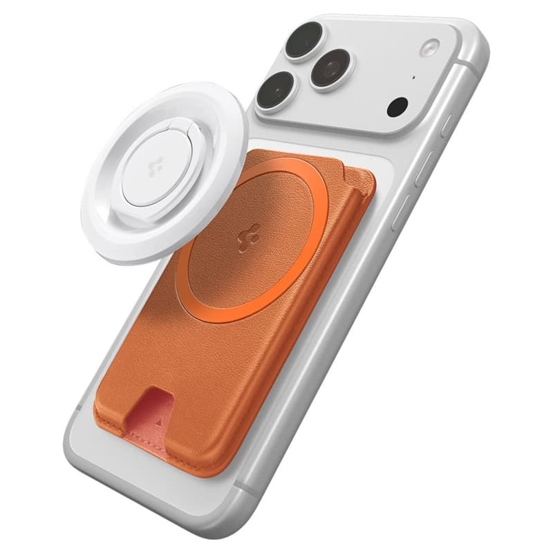 Spigen Valentinus MagFit + MagSafe - Magnetic Wallet (Metallic Orange) 7
