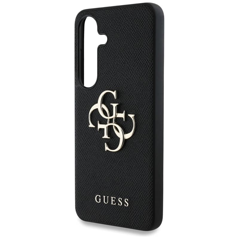 Guess Grained Big 4G Logo Small Classic Logo - Case for Samsung Galaxy S25 (black) 6