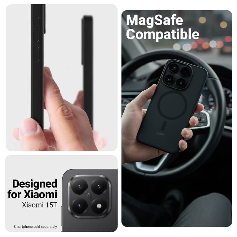 Crong Hybrid Matte Magnetic - Xiaomi 15T MagSafe Case (black) 5