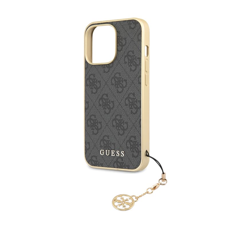 Guess 4G Charms Collection - Case for iPhone 14 Pro (Grey) 6