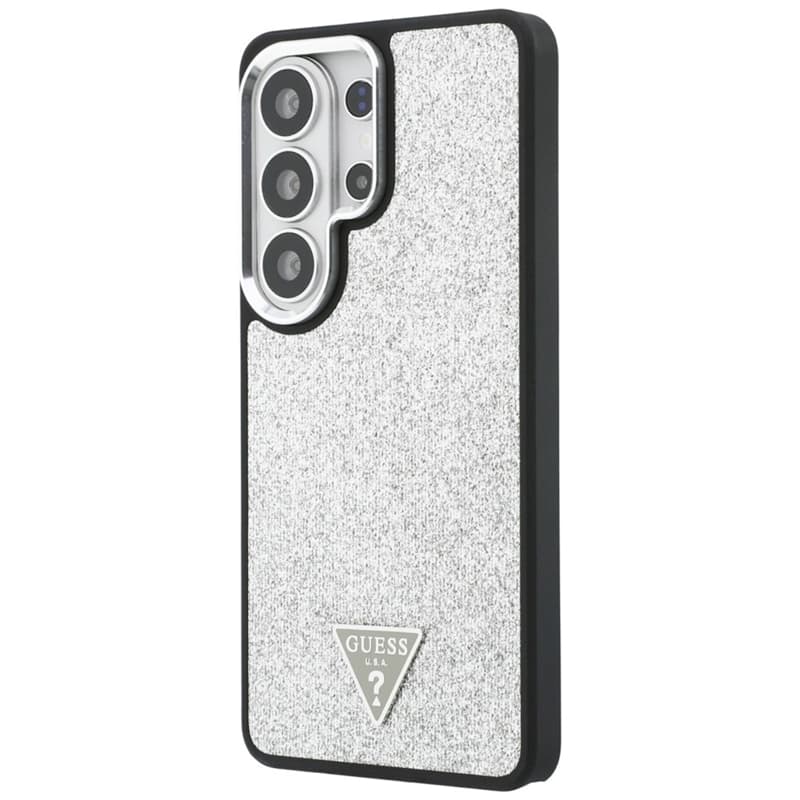 Guess Fixed Glitter Triangle MagSafe - Samsung Galaxy S26 Ultra Case (Silver) 2