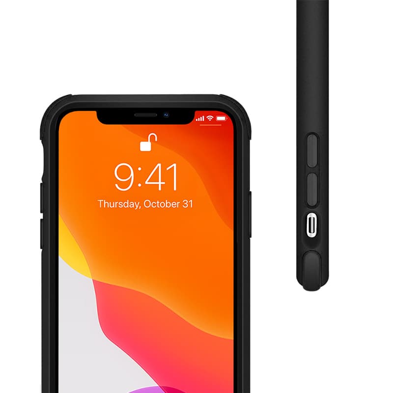 Crong Trace Clear Cover - iPhone 11 Pro Case (Black/Black) 2