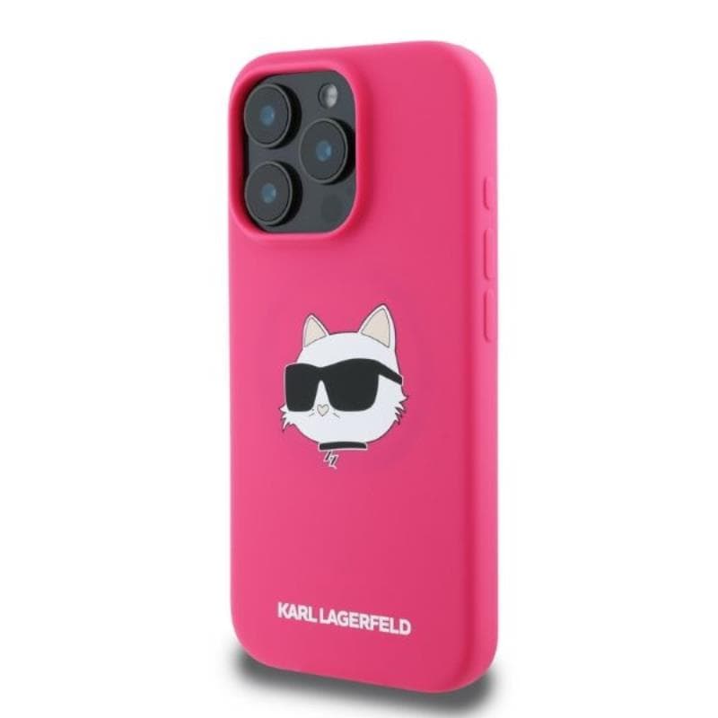 Karl Lagerfeld Silicone Choupette Head Print MagSafe - Case iPhone 16 Pro Max (fuchsia) 3
