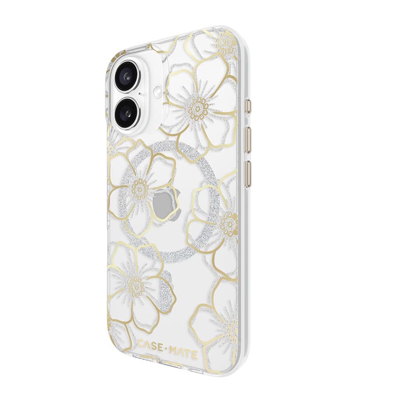 Case-Mate Floral Gems MagSafe - Case for iPhone 16 (Gold) 4