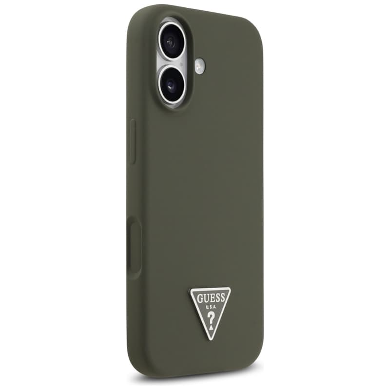 Guess Silicone Triangle Logo MagSafe - Case iPhone 17 (khaki) 4