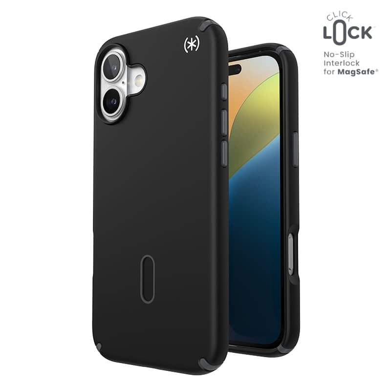 Speck Presidio2 Pro ClickLock & MagSafe - iPhone 16 Plus Case (Black / Slate Gray / White)