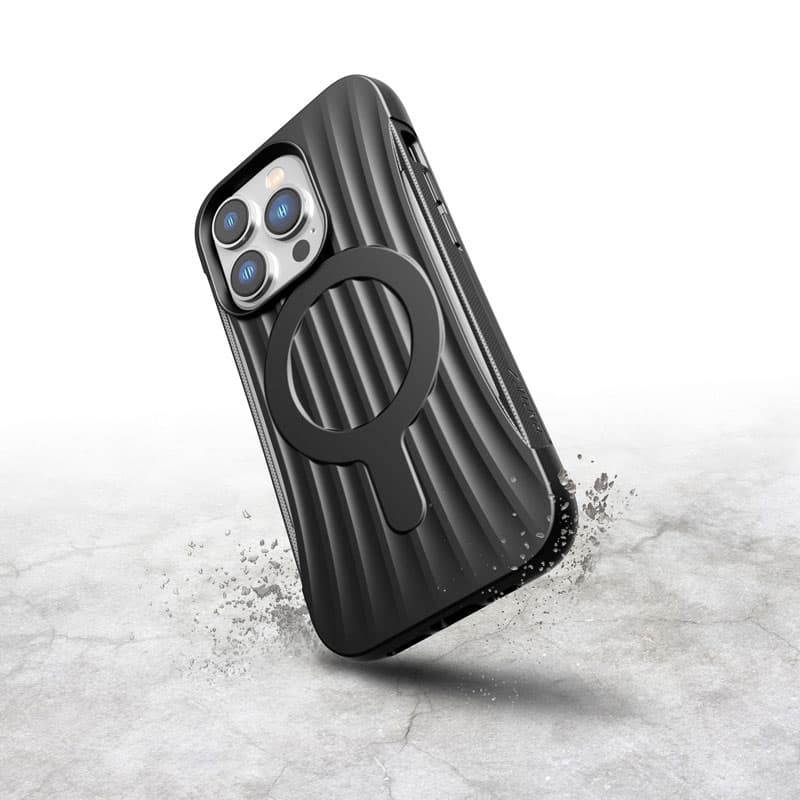 X-Doria Raptic Clutch MagSafe - Biodegradable case for iPhone 14 Pro (Drop-Tested 3m) (Black) 6