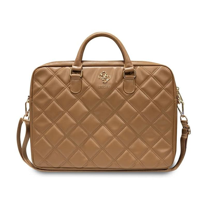 Guess Quilted 4G Computer Bag - Laptop bag 15" / 16" (brown) 1