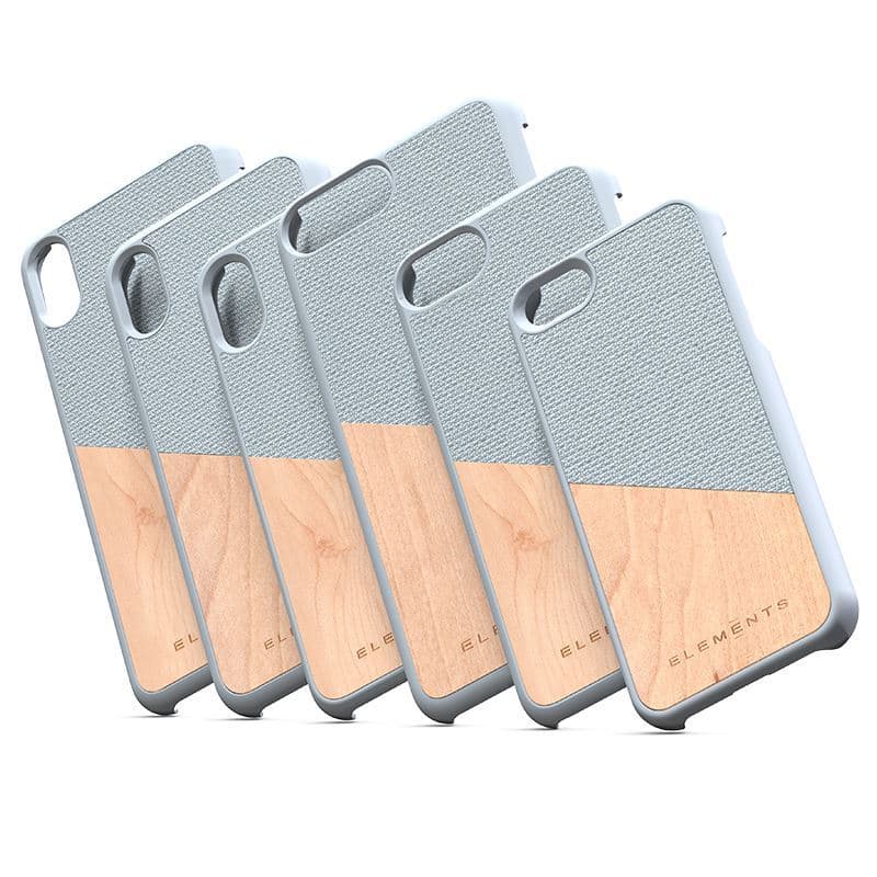 Nordic Elements Original Hel - Case for iPhone Xs Max with real maple wood (Light Grey) 6