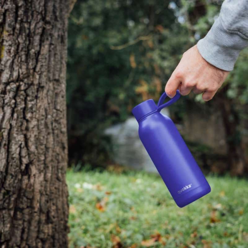 Quokka Solid With Strap - 510ml Stainless Steel Thermos Bottle with Strap (Dusk Blue) 4