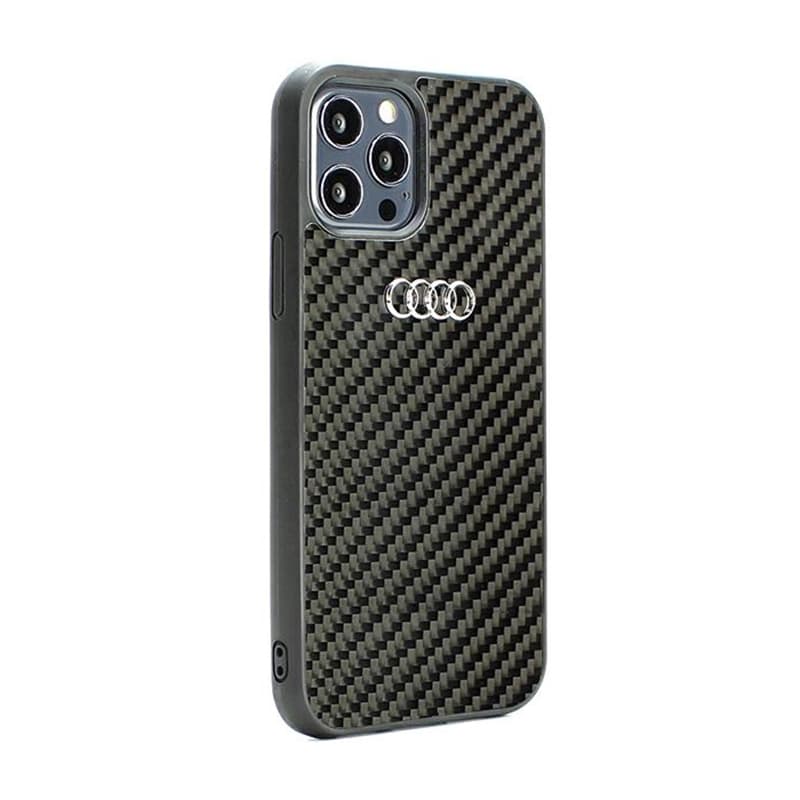 Audi Carbon Fiber - Case for iPhone 12 / iPhone 12 Pro (Black) 2