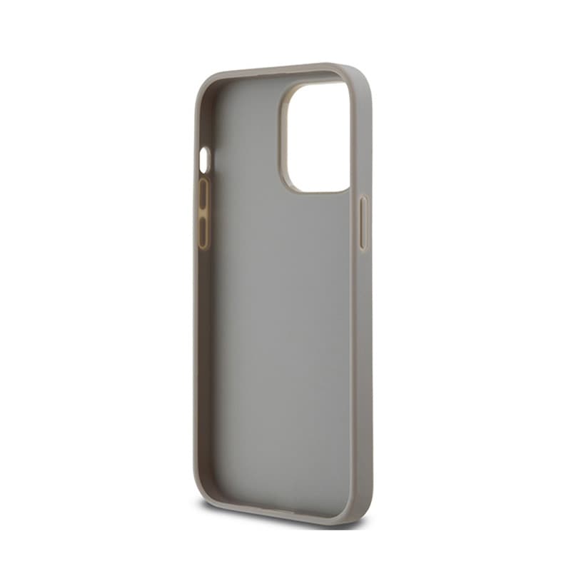 DKNY Leather Mono Stripe & Metal Logo - iPhone 14 Pro Case (beige) 7