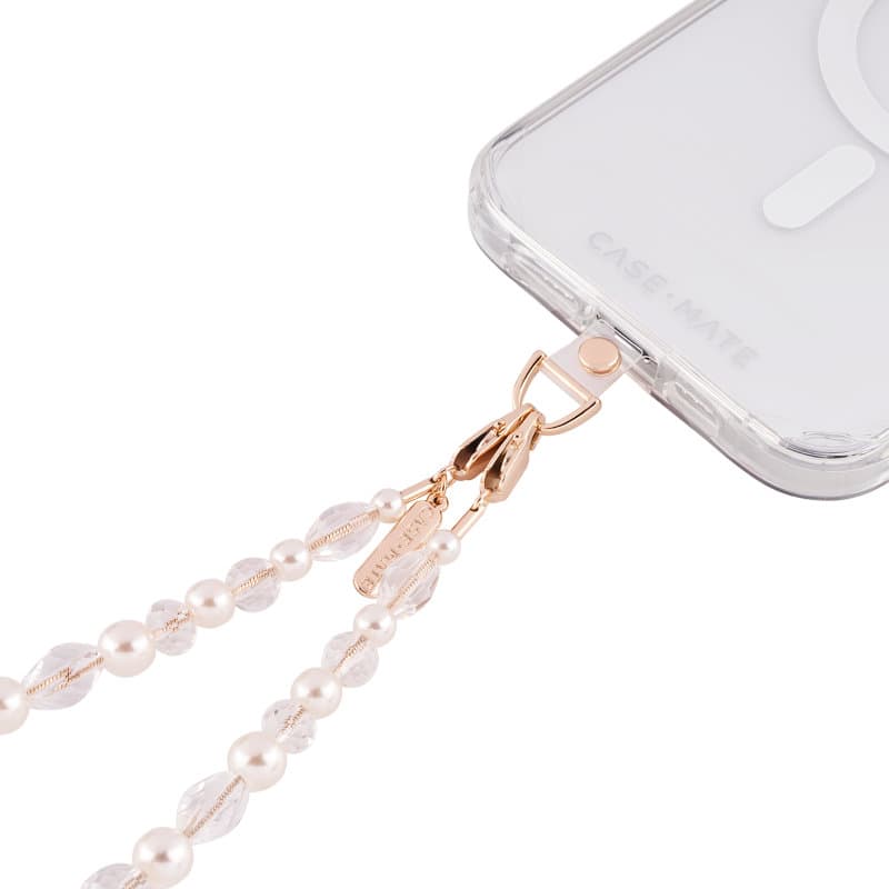 Case-Mate Beaded Phone Wristlet - Universal phone lanyard (Crystal Pearl) 5
