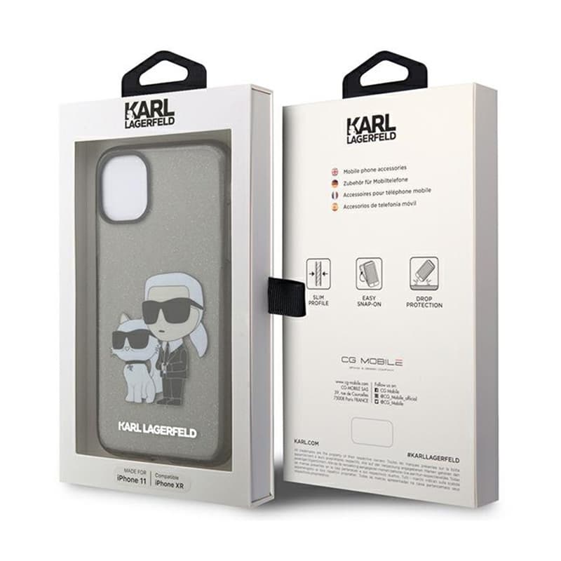 Karl Lagerfeld IML Glitter Karl & Choupette - iPhone 11 Case (black) 8