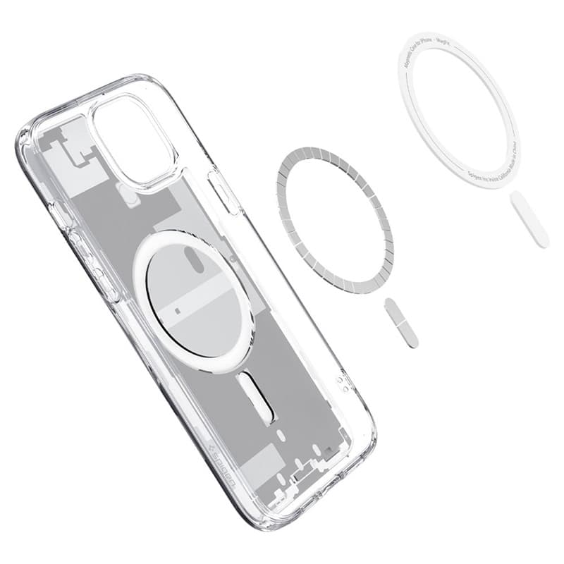 Spigen Ultra Hybrid MagSafe - Case for iPhone 15 Plus (Zero One White) 7