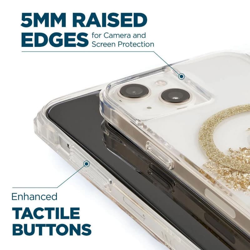 Case-Mate Karat MagSafe - Case decorated in gold for iPhone 14 Plus (Marble) 7