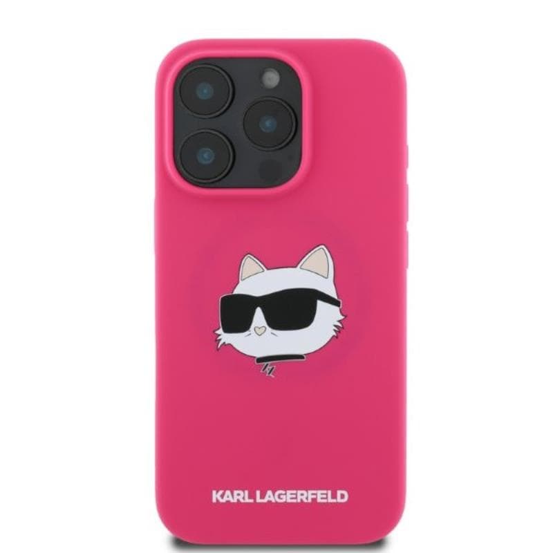 Karl Lagerfeld Silicone Choupette Head Print MagSafe - Case iPhone 16 Pro Max (fuchsia) 4