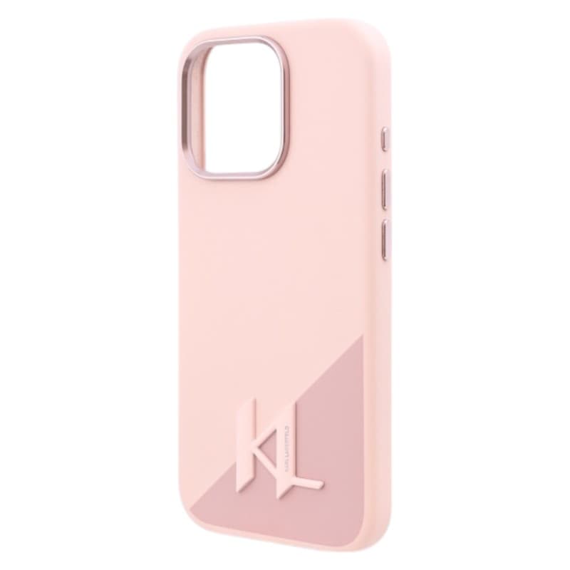 Karl Lagerfeld Silicone Shadow Metal Initial MagSafe - Case for iPhone 16 Pro Max (pink) 6