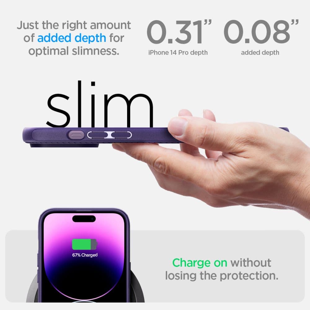 Spigen Mag Armor - Case for iPhone 14 Pro Max (Deep Purple) 4