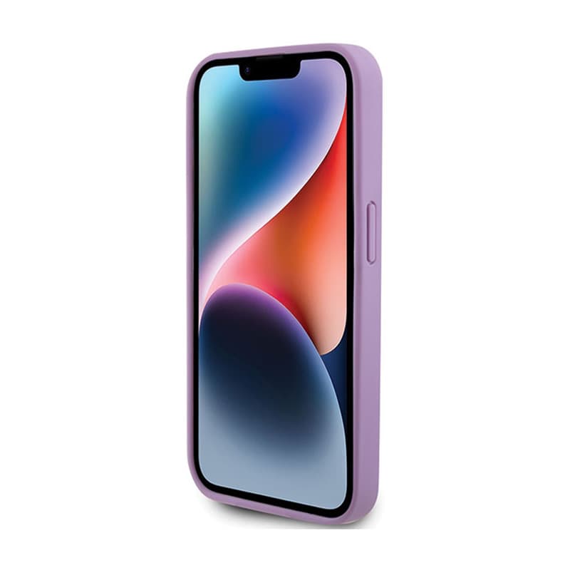 Guess Leather 4G Stamped - Case for iPhone 15 Pro Max (Purple) 5