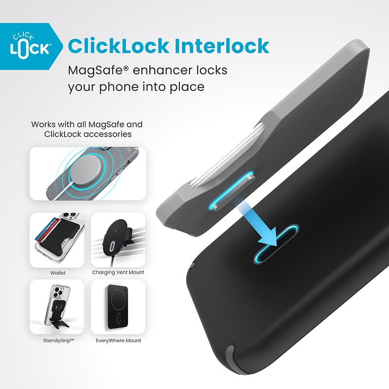 Speck Presidio2 Pro ClickLock & MagSafe - iPhone 16 Plus Case (Black / Slate Gray / White) 2