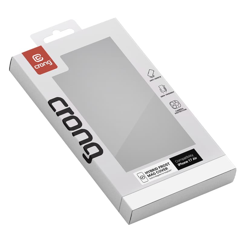 Crong Hybrid Frost MAG Cover - MagSafe iPhone Air Case (Black) 5