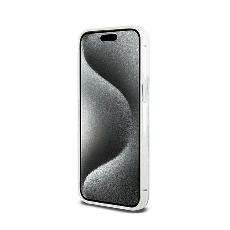 DKNY Liquid Glitter Multilogo - Case for iPhone 15 Pro Max (white) 5