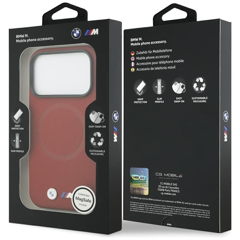 BMW M FW Metal Logo MagSafe - Case iPhone 17 Pro (red) 8