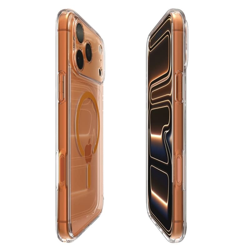 Spigen Ultra Hybrid Mag MagSafe - Case for iPhone 17 Pro Max (Clear/Orange) 6