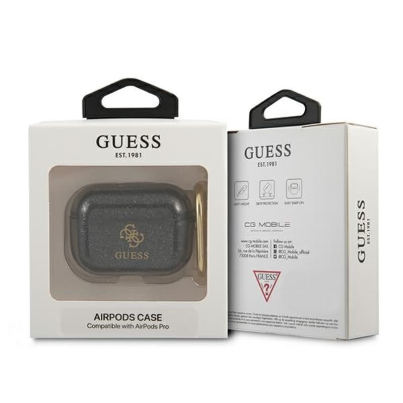 Guess Colored Glitter - Case for Airpods Pro (black) 3