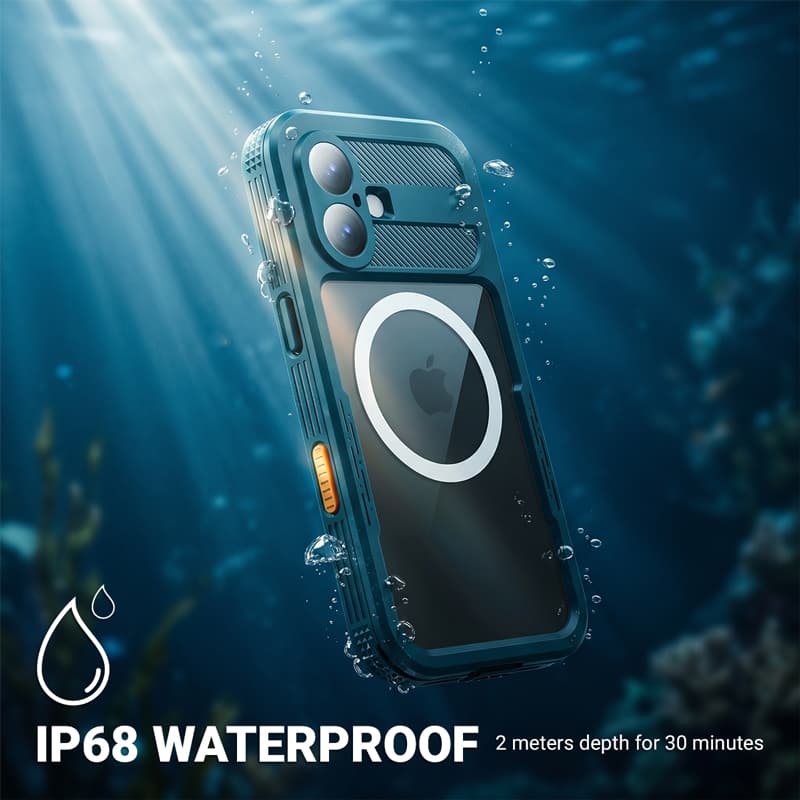 Crong Seal Cover - IP68 Waterproof Case for iPhone 17 (Marine) 3