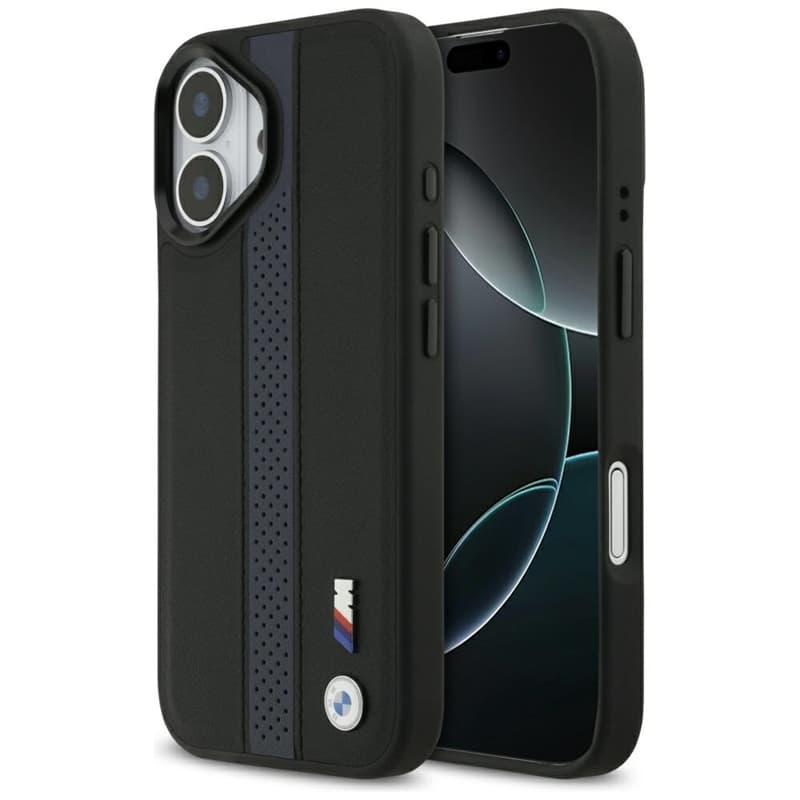BMW M Perforated Stripe Logo MagSafe - iPhone 17 Case (Blue)