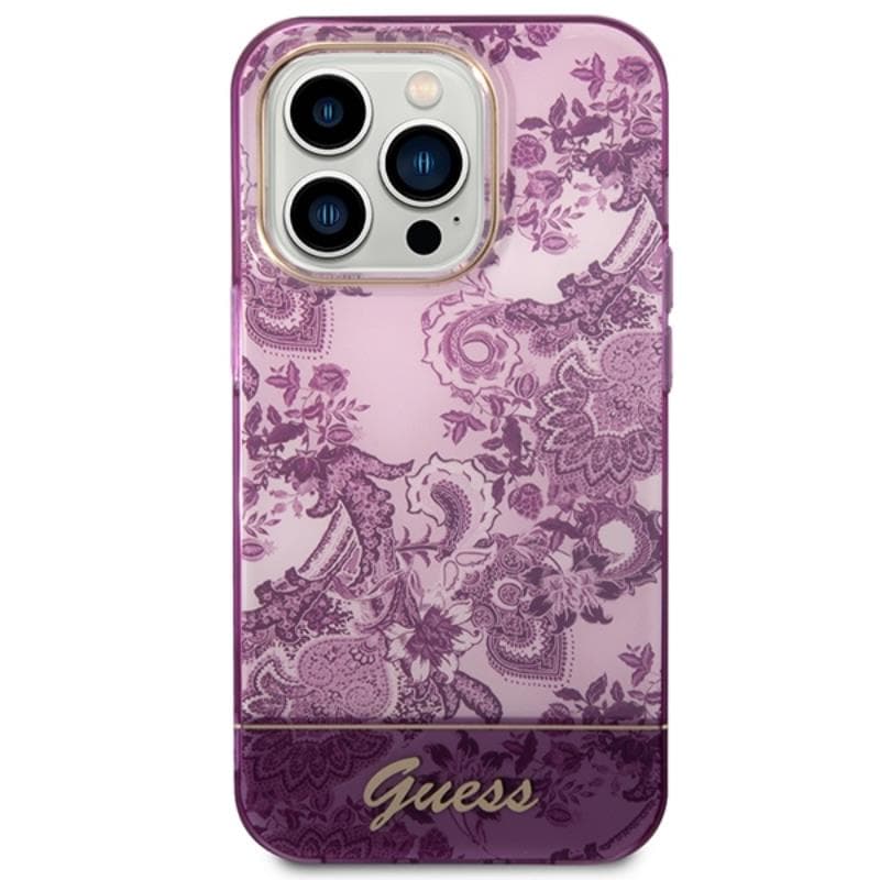 Guess Porcelain Collection - Case for iPhone 14 Pro Max (Fuchsia) 3
